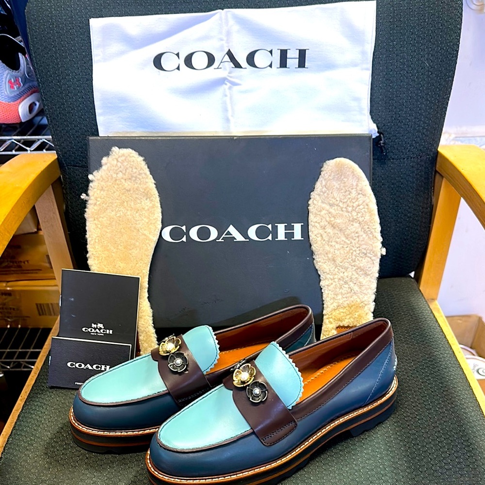 Coach women’s size 8 Lenox loafers brand new with box and wool insoles. New
